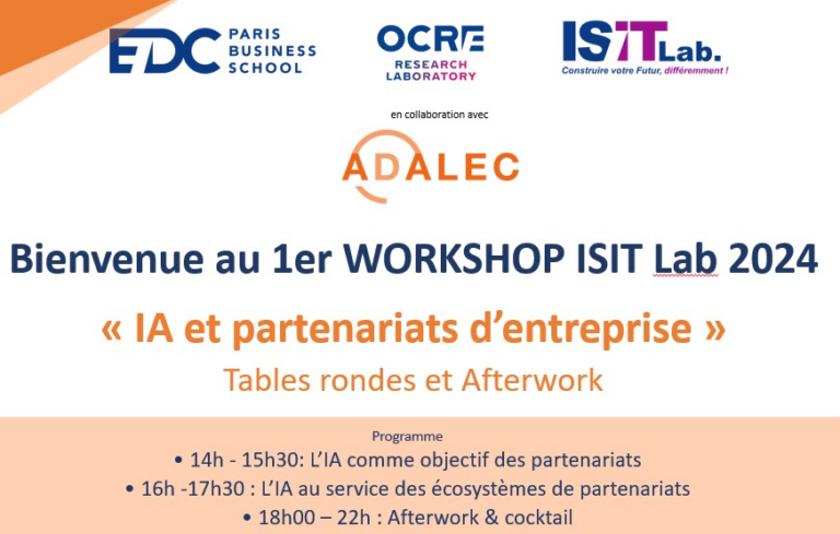 Workshop : L’IA comme objectif des partenariats 